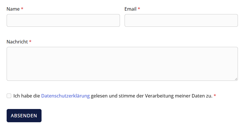 screenshot kontaktformular