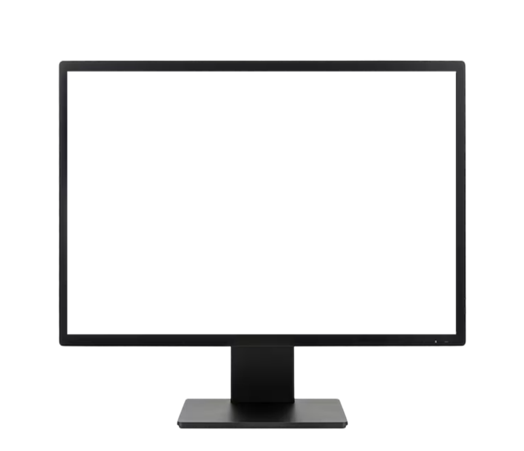 moderner schwarzer computer monitor mit transparentem bildschirm mockup 480349 524 photoroom